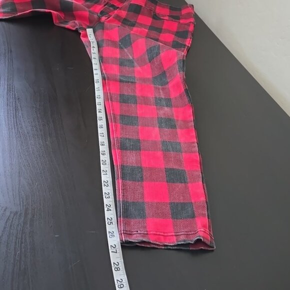 Nygard Plaid Red Stretch Jeggings - Picture 12 of 12